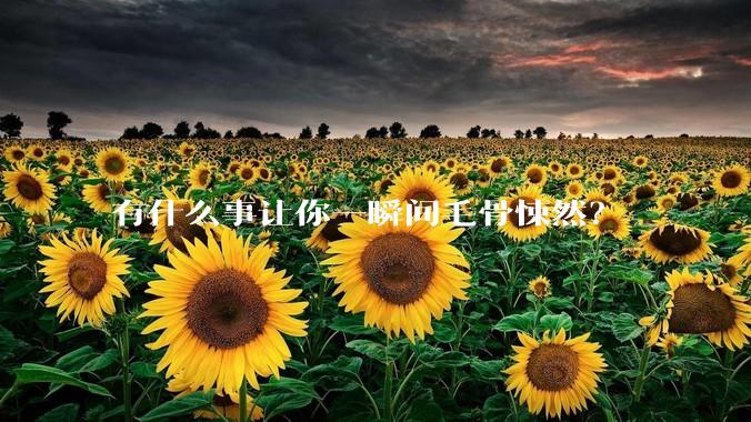 有什么事让你一瞬间毛骨悚然？
